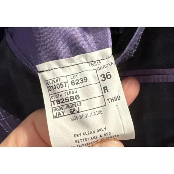 Ted Baker LONDON Endurance Size 36R Checkered Jay SPJ Wool Blazer Sports Coat - Picture 8 of 9